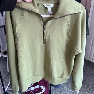 SPANX AirEssentials Collection Sage Green Zip-Up Top